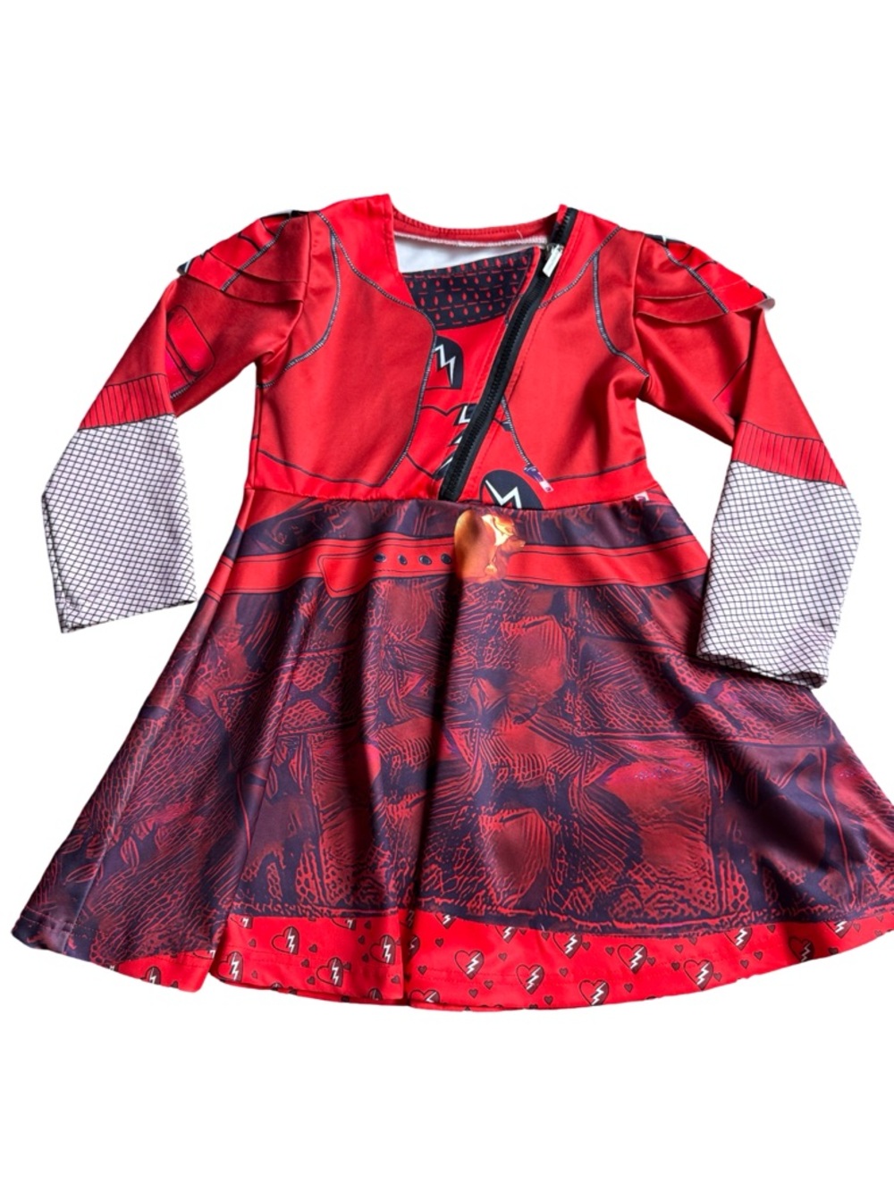 Disney Descendants 4 Rise‎ of Red Costume Dress Red Girls Size M 7-8